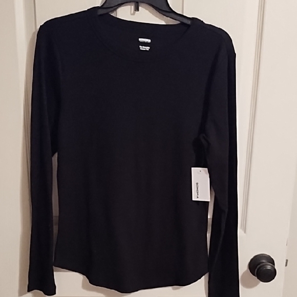 Sonoma Tops - Sonoma Black Ribbed Long Sleeve Tee